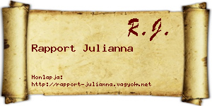 Rapport Julianna névjegykártya